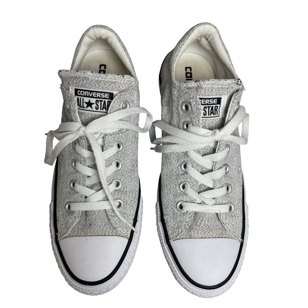 Converse Chuck Taylor All Star Madison Grey White Marl Canvas Sneakers 8.5